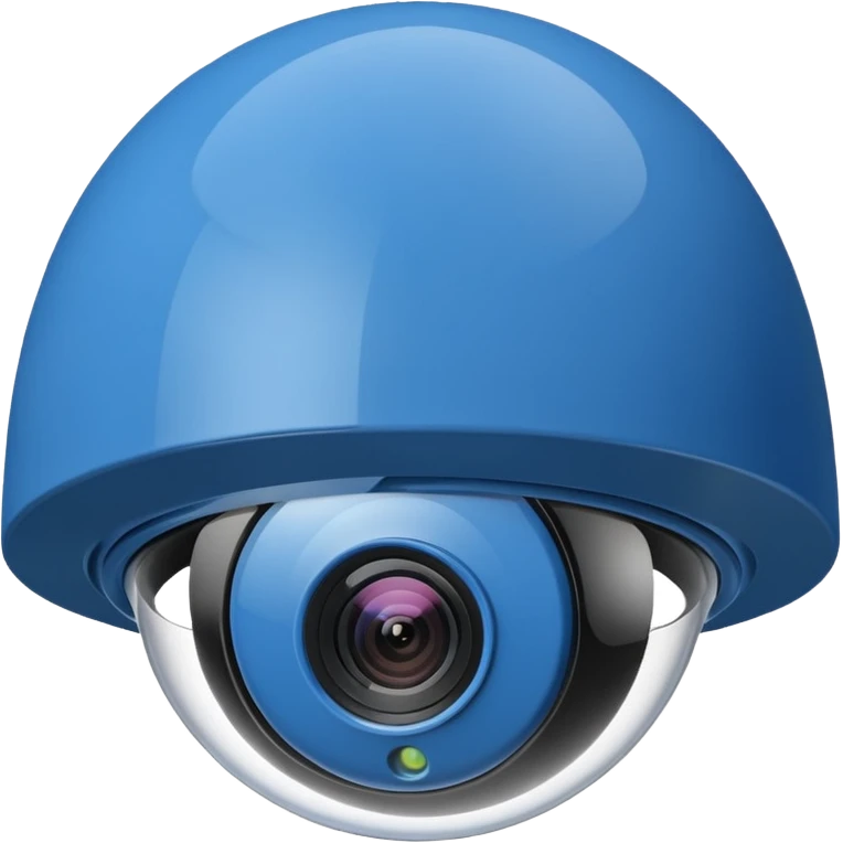 Dome cctv camera in blue emoji