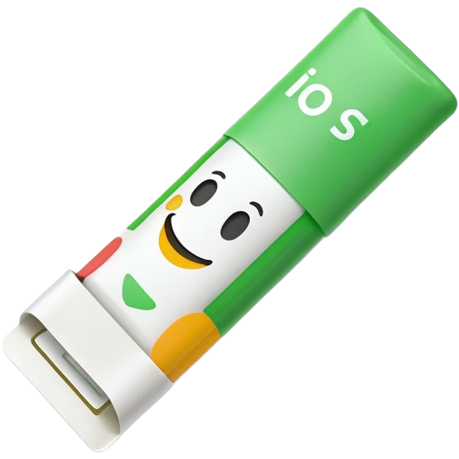 a smiling glue stick holding a banknote emoji