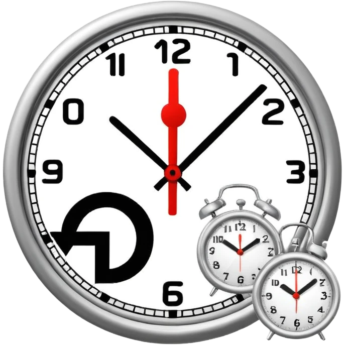 Minimal flat icon, tax money symbol with ruble sign, combined with a clock showing delayed payment, clean vector style, simple geometric shapes, monochrome, no text, no gradients, white background, clear outline, infographic icon emoji