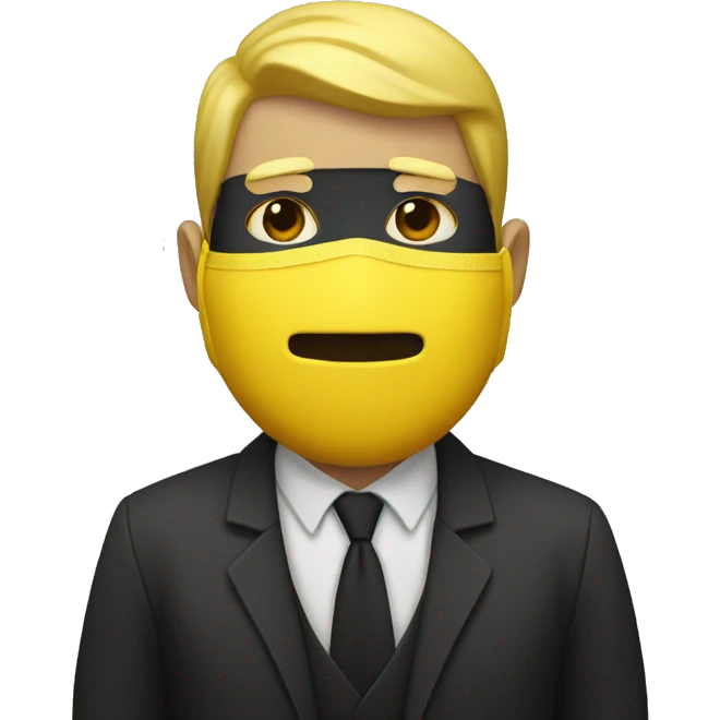 gojo with mask on yellow emoji emoji
