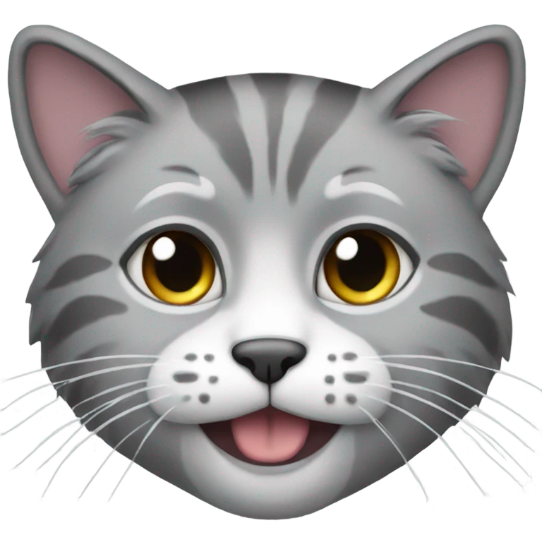 A CAT WITH  GRAY FUR  emoji