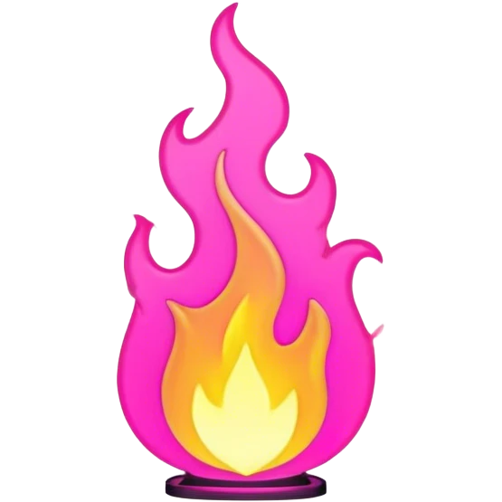 outline-pink-neon-flame emoji