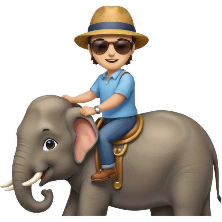 Ride on elephant emoji