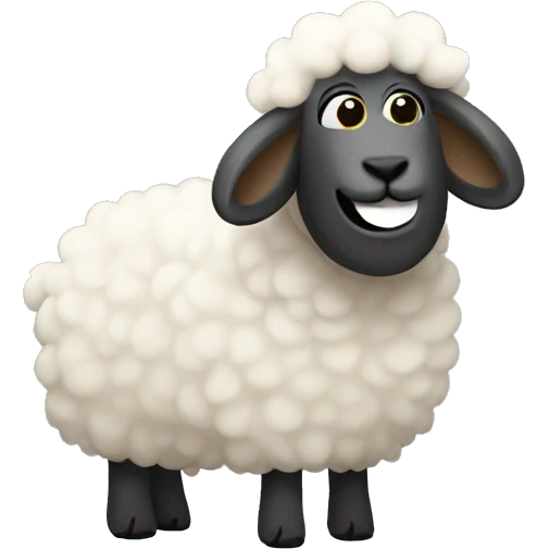 A sheep rocking out  emoji