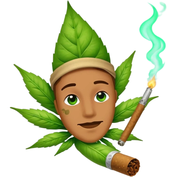 Talking weed joint  emoji