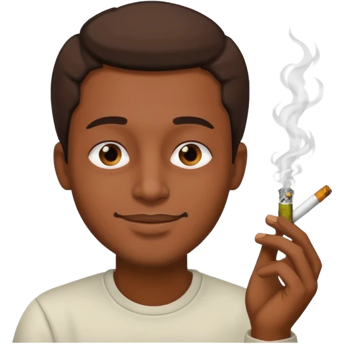 A guy smokin weed  emoji