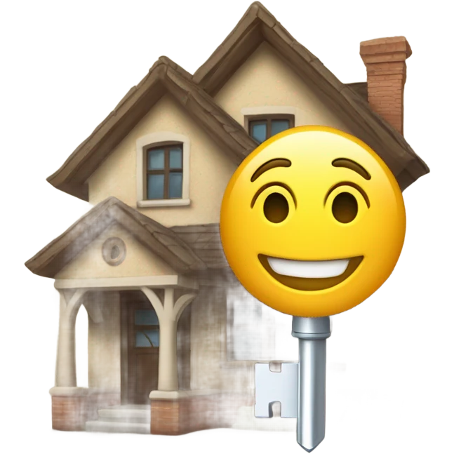 A house smiling handing out a key emoji