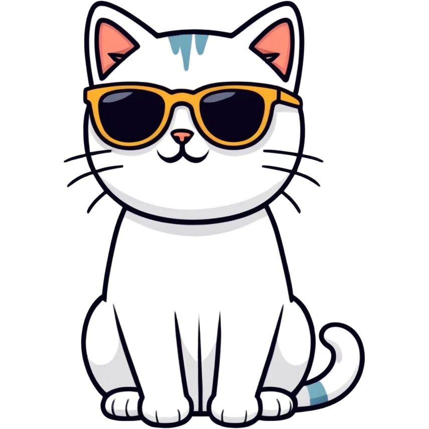 Cat with sunglasses emoji