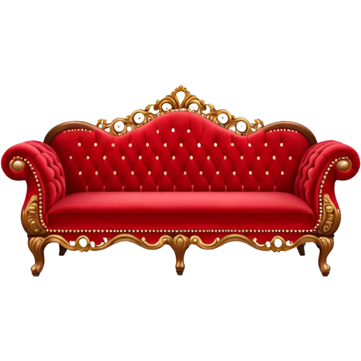 Vintage Sparkly red sofa emoji
