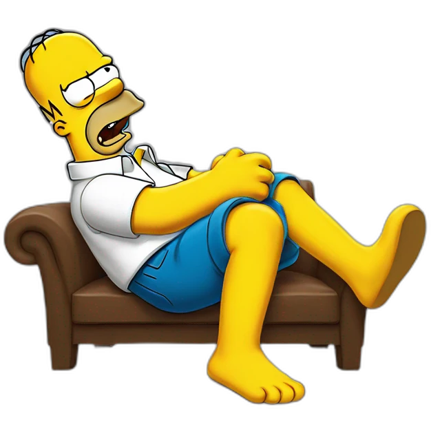 Homer Simpson etrangle Bart Simpson emoji