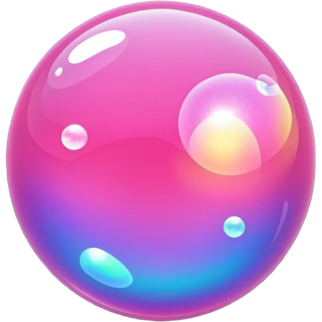 vivid pink sparkling bubble emoji