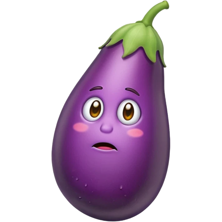 sad long eggplant emoji