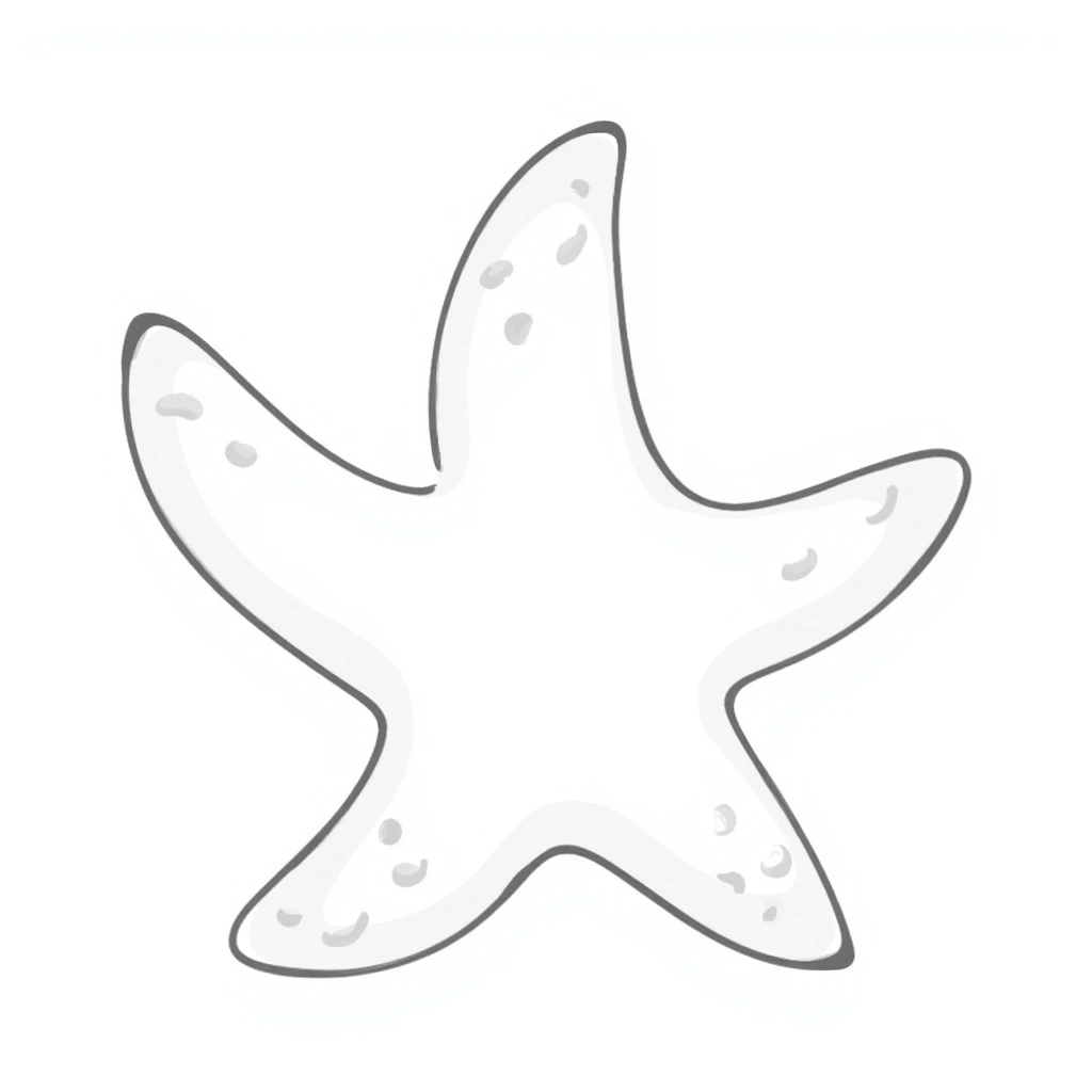 starfish hand drawn doodle style emoji