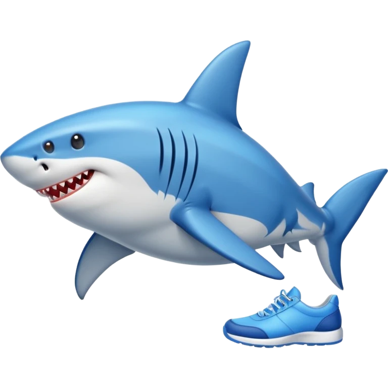 Shark with blue shoes  emoji