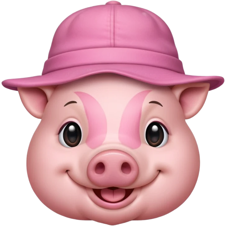 pig wear hat emoji