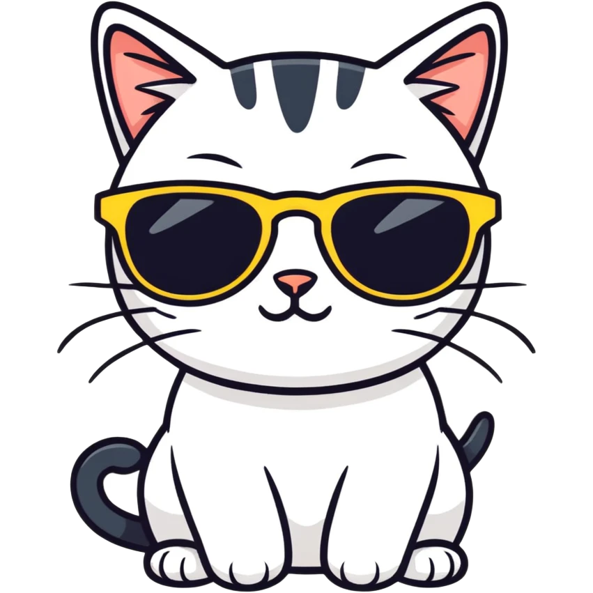 Cat with sunglasses emoji