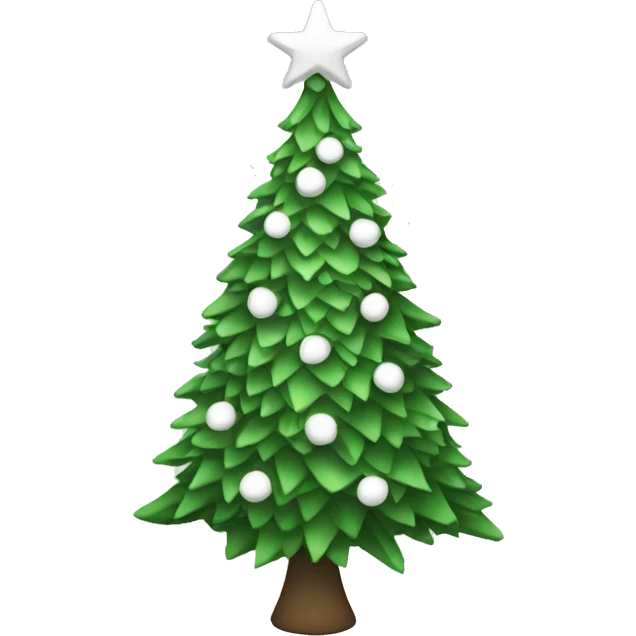 green and white christmas tree  emoji