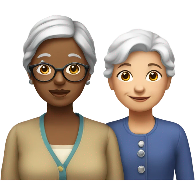 Grandmother with a girl emoji