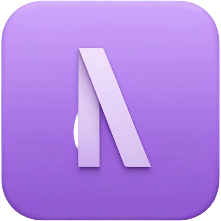 Netflix aesthetic "N" logo in pastel purple emoji
