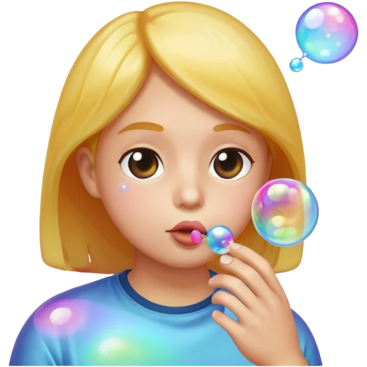 blowing bubble emoji