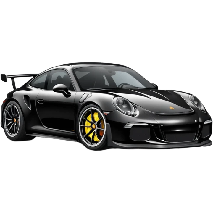 black porsche gt3, black rims emoji