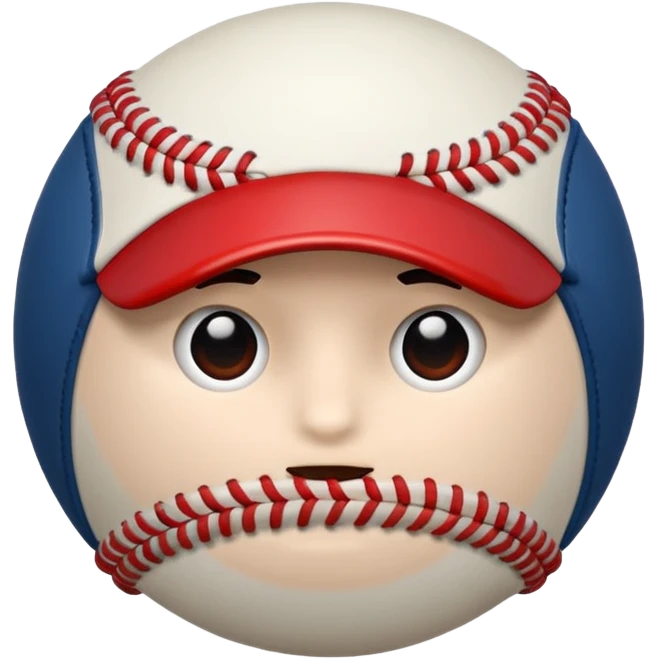 Baseball blushing emoji