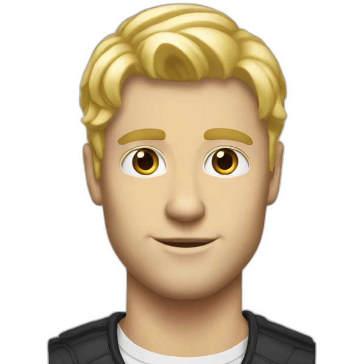 Tall blond white guy DJ emoji