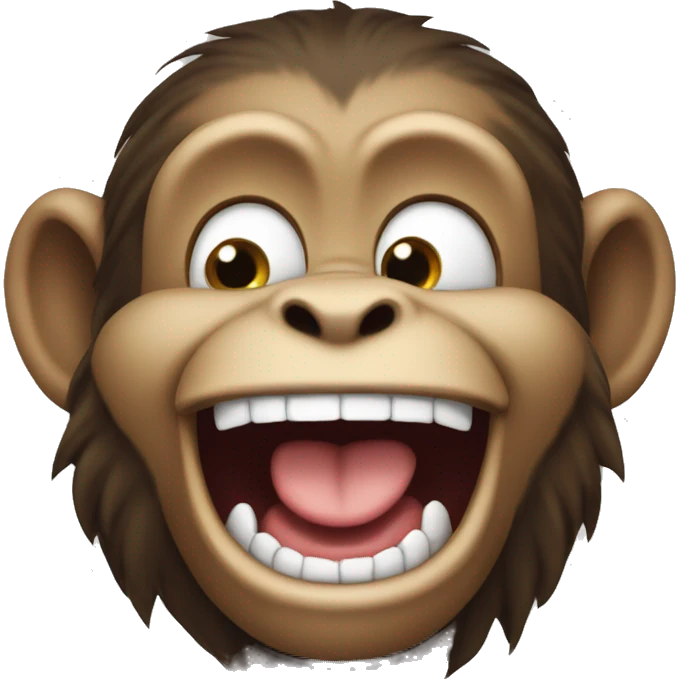 the monkey laughs emoji