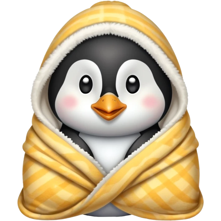 Penguin in blanket  emoji