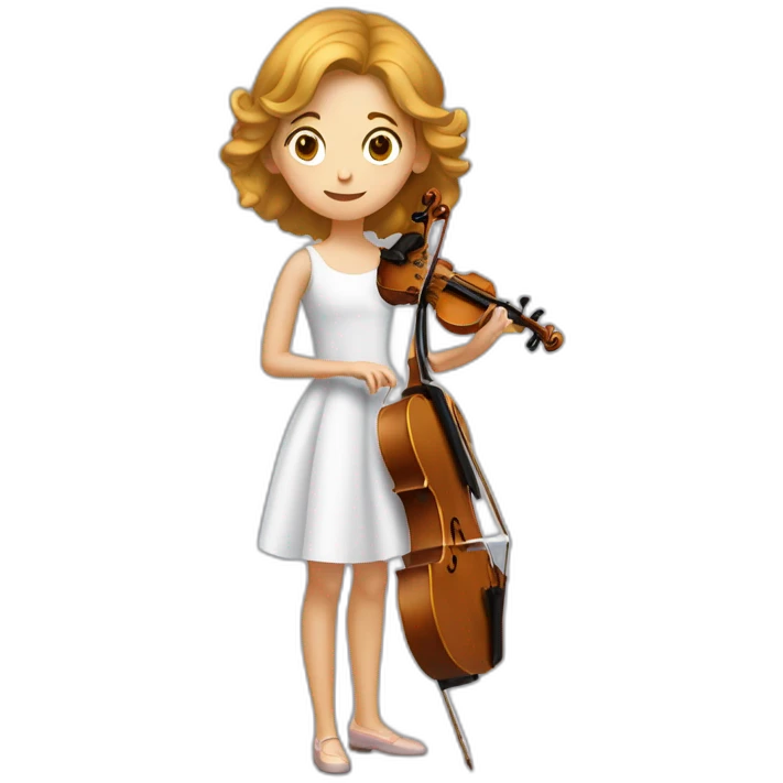 Fille qui joue du violoncelle emoji