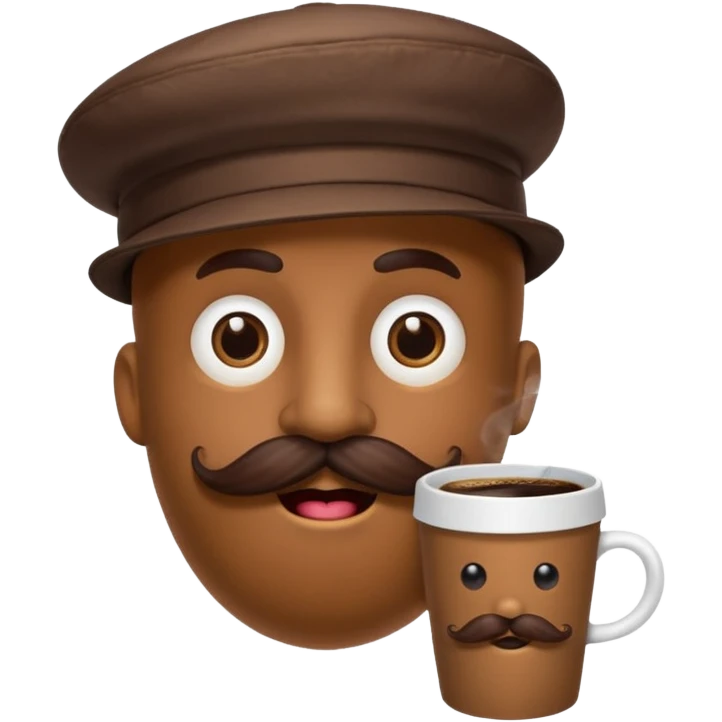 Objeto-mascota: un grano de café antropomorfo

Con bigote, paliacate o sombrero.

Puede cambiar expresión fácilmente (perfecto para emojis).

👉 Emojis:

😎 (grano cool)

🤎 (amor al café)

😴 (antes del café)

⚡ (después del café)

 emoji