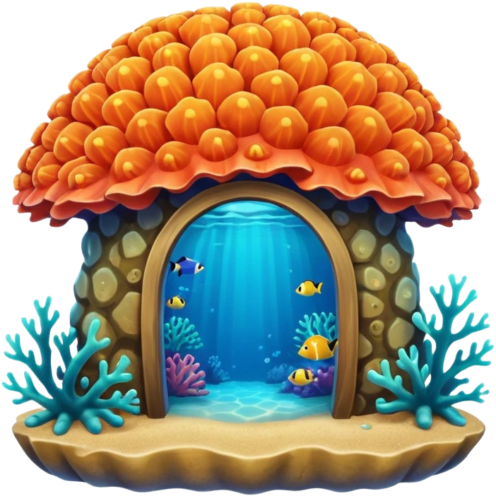 Coral shelter emoji
