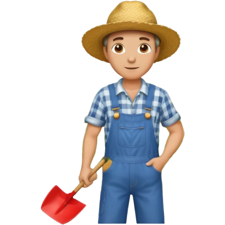 farmer cultivating a field emoji