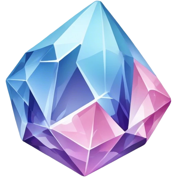 Pastel-blue-purple-pink crystal-rock emoji
