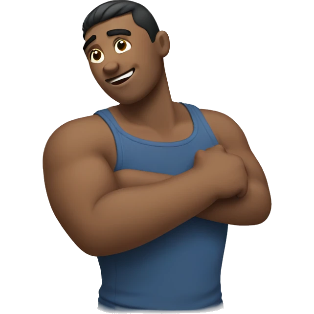 Guy scratching arm emoji