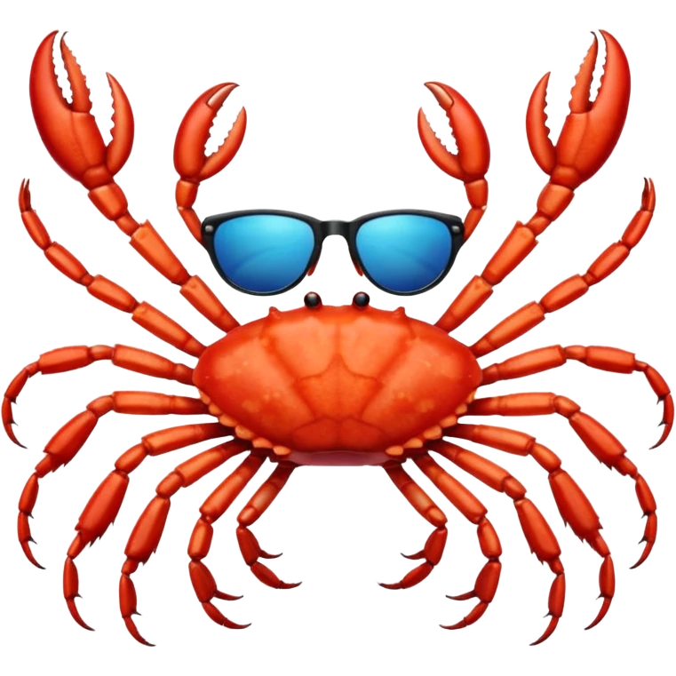 Female Alaska king crab with sunglasses  emoji