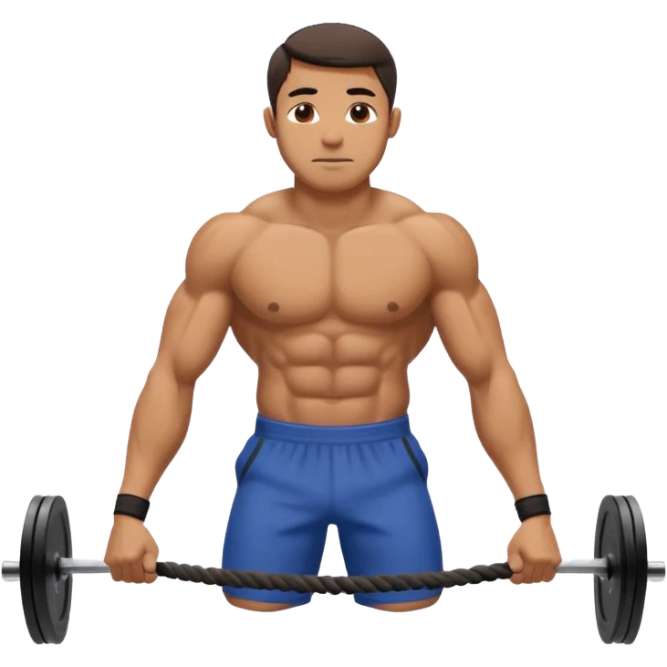 man doing Plank Waves in a crossfit training , with ropes emoji