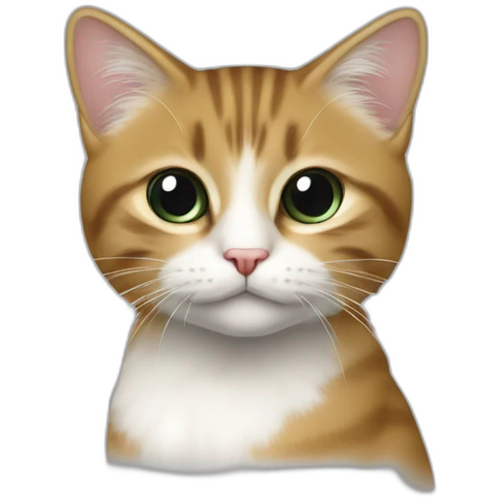Yemek yapan mavi gözlü, tombul kedi  emoji