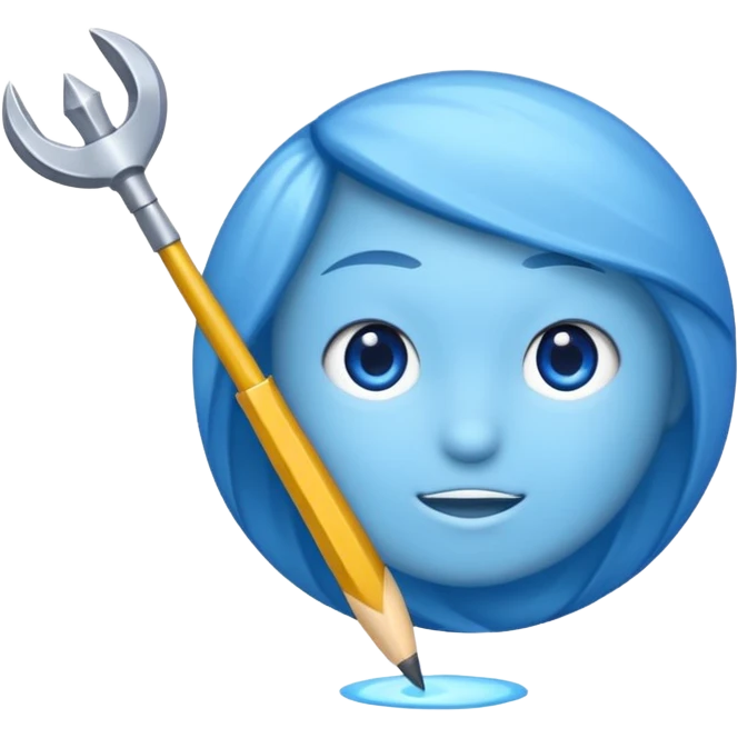 Una bola Azul claro con una flecha de verdadero emoji