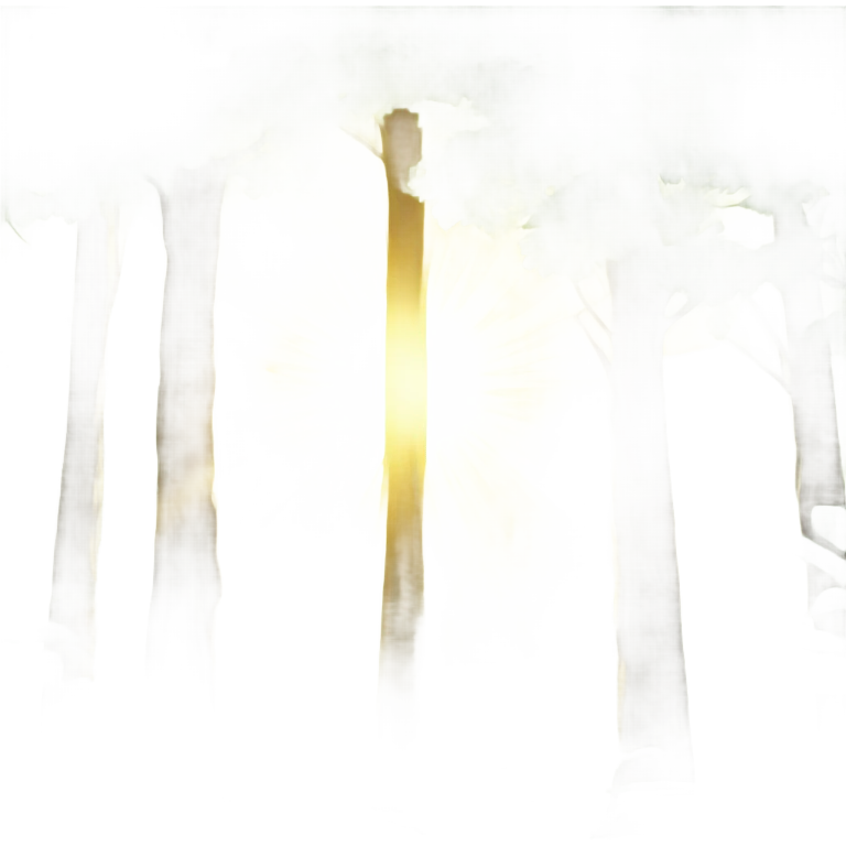 Shining sun, in the forest emoji