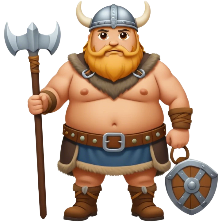 fat road builder full body as a viking emoji
