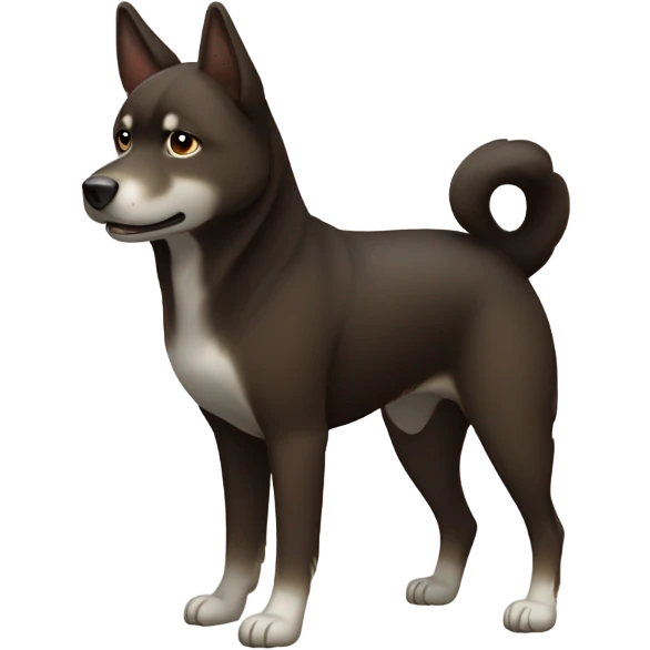 Verry dark brown shikoku emoji