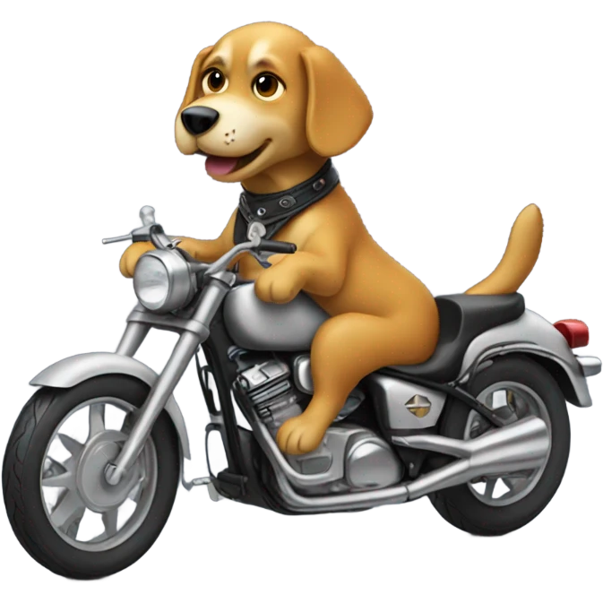 Dog riding a motorcycle  emoji