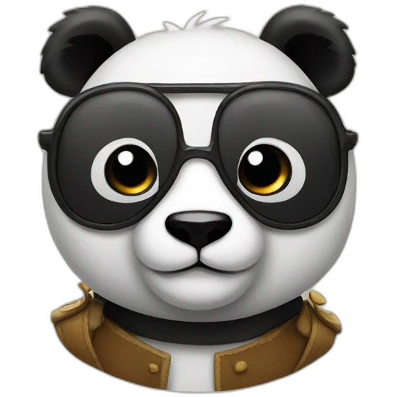 Panda avec lunette et costard emoji