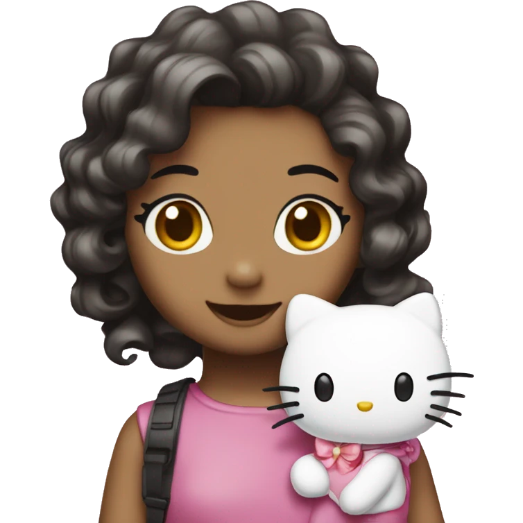 Hello kitty with melody emoji
