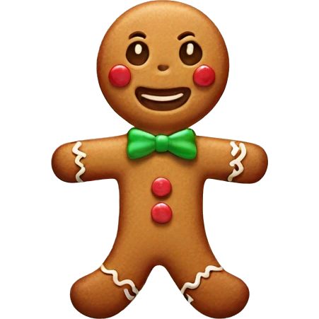 Cute Gingerbread man emoji