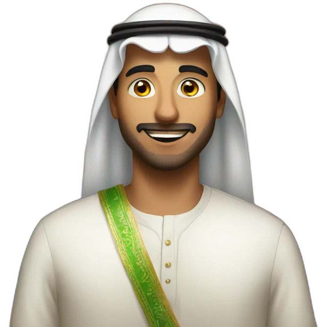 saudi guy in a party emoji