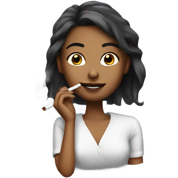 Pretty girl with cigarette  emoji