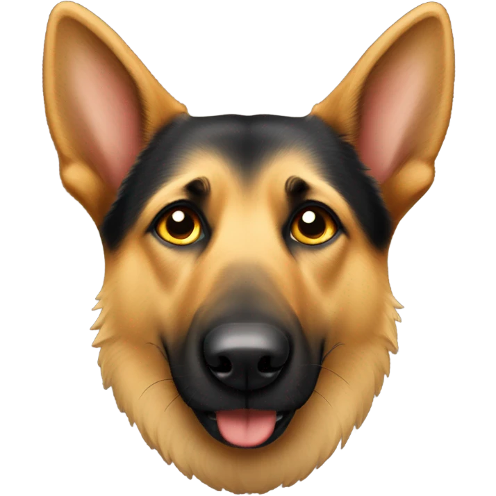 German shepherd with head in hole  emoji