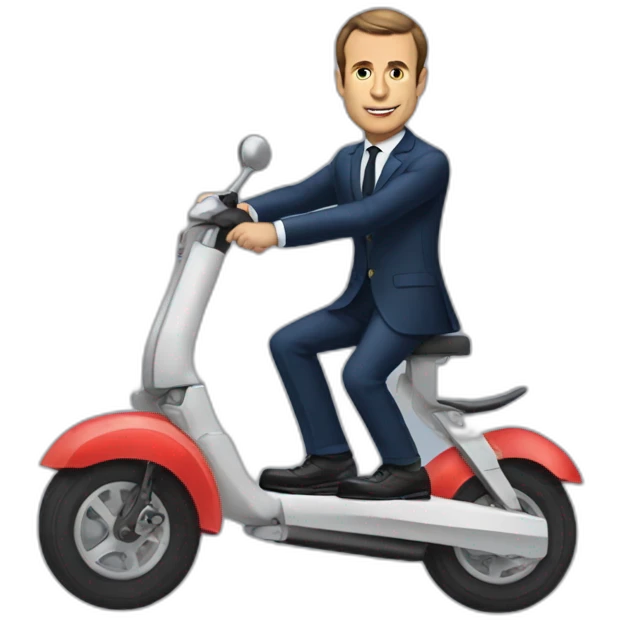 Macron en trottinette emoji